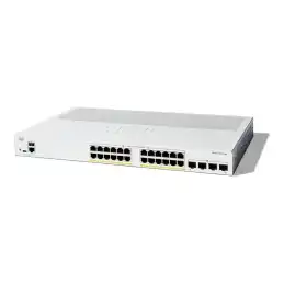 Cisco Catalyst 1300-24P-4G - Commutateur - C3 - Géré - 24 x 10 - 100 - 1000 (PoE+) + 4 x 10 Gigabit SF... (C1300-24P-4G)_1